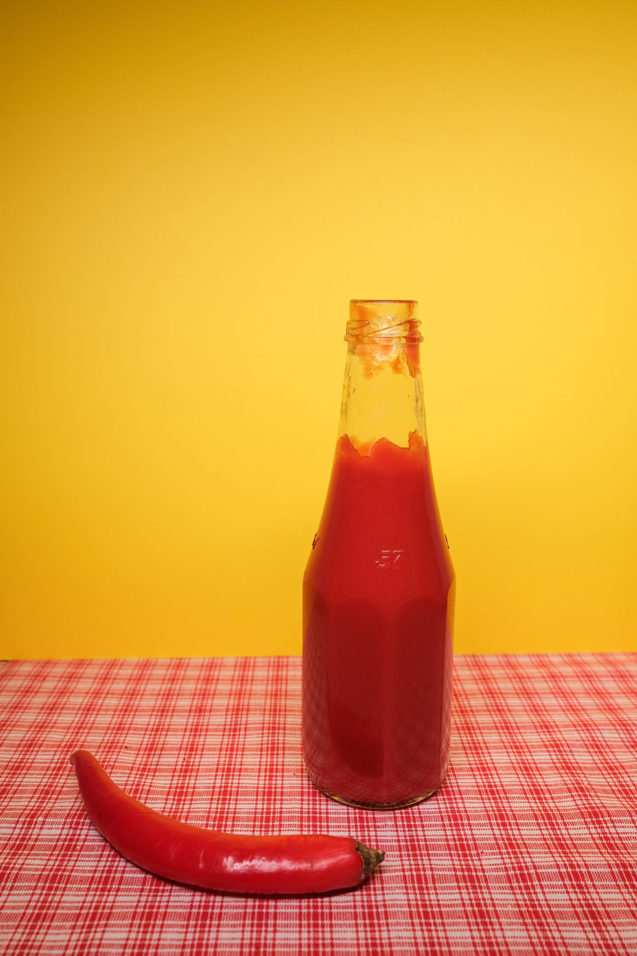 A single Meridian chili condiment bottle